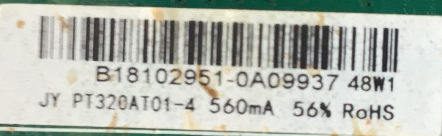 MAIN FUENTE PARA TV ELEMENT / NUMERO DE PARTE  260105000650 / TV.V56T.PB908 / 102181000666 / B18102951-0A09937 / PANEL PT320AT01-4 / MODELO ELEFW328 - Imagen 3